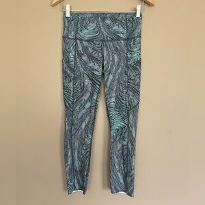 {Lululemon} Fast and Free High Rise Crop 23" in Dimensional Icing Blue Multi - 6
